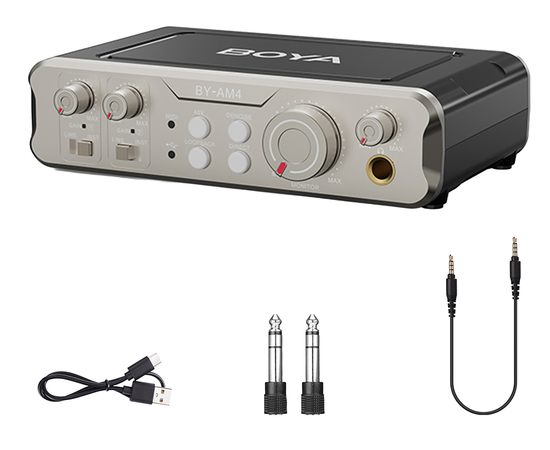 Двухканальный аудиоинтерфейс BOYA BY-AM4