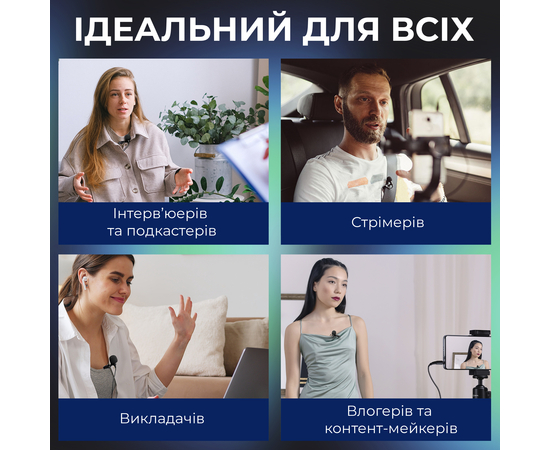 Універсальний петличний мікрофон BOYA BY-M1S Black