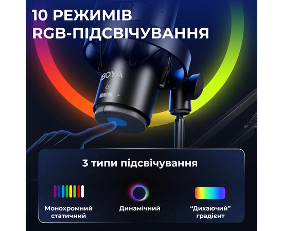 Мікрофон BOYA K9 RGB Black