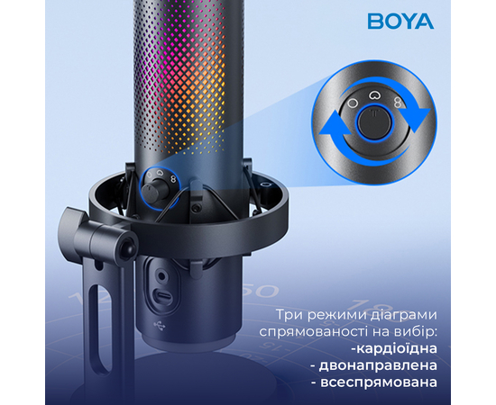 Мікрофон BOYA K9 RGB Black
