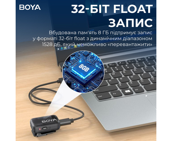 Радіосистема для смартфона / ПК / камери BOYA MIC 2-02