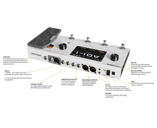 Гитарный процессор эффектов HOTONE AUDIO AMPERO II