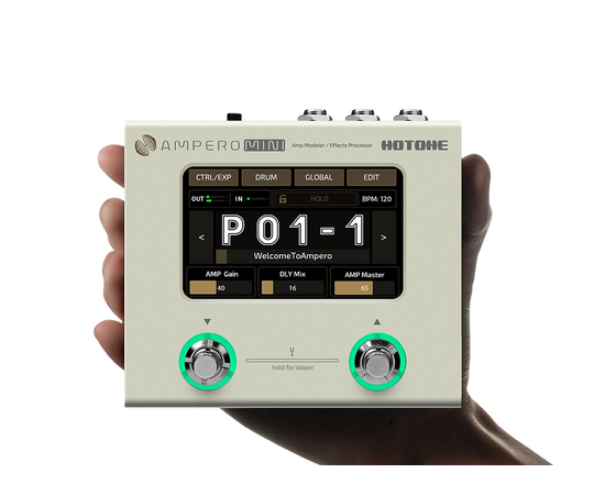 Гитарный процессор эффектов HOTONE AUDIO AMPERO MINI VANILLA
