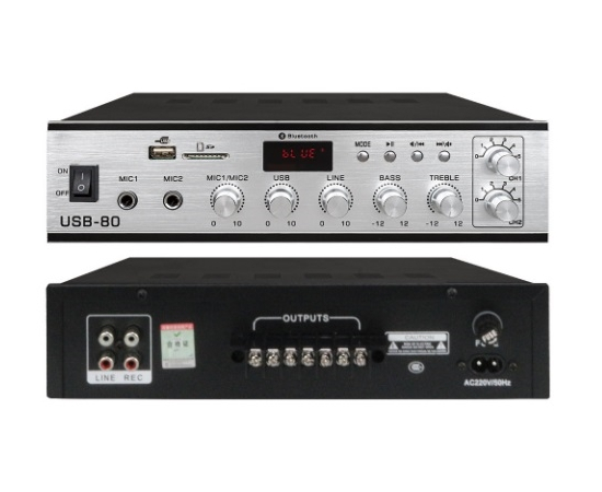 Усилитель ProRecAudio USB-80, 80Вт, USB/SD, 2U - 161280 за 3713 грн. | 4Club