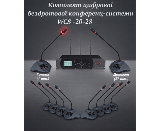 Комплект цифрової бездротової конференц-системи Emiter-S WCS-20-28 - 161580 за 0 грн. | 4Club