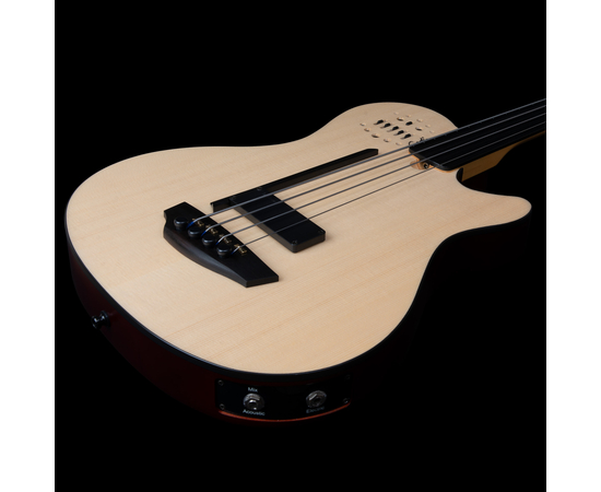 Безладовая полуакустическая бас-гитара Godin A4 Ultra Natural Fretless A/E (050796)